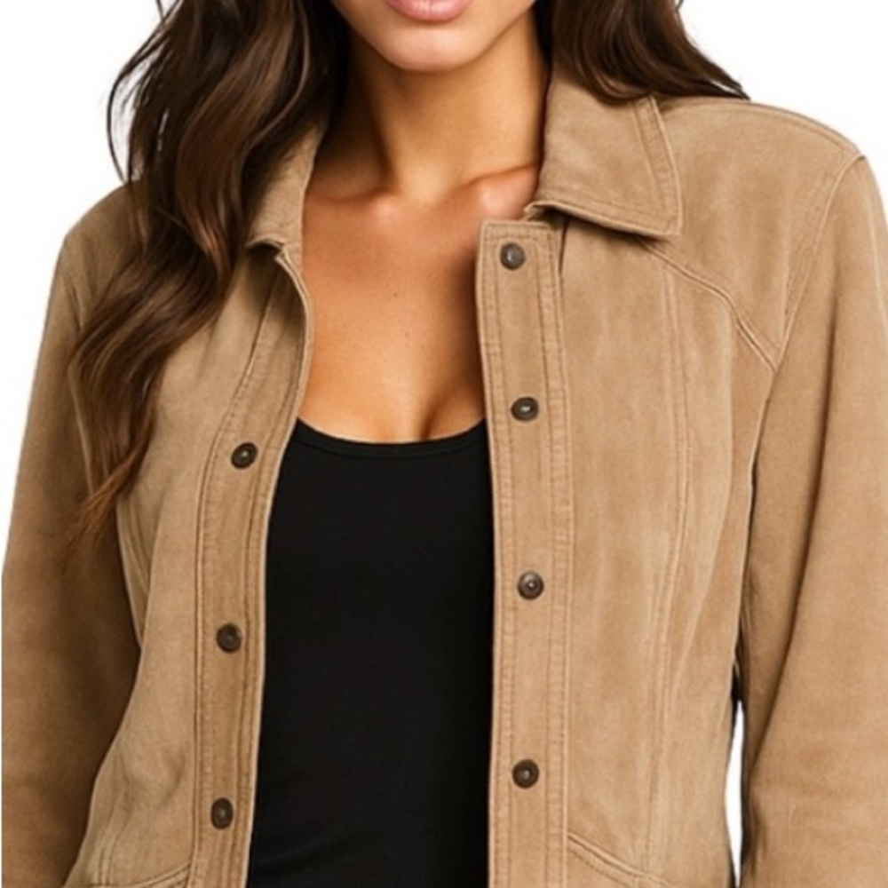 Coldwater Creek Women's Genuine Leather Suede Jacket
